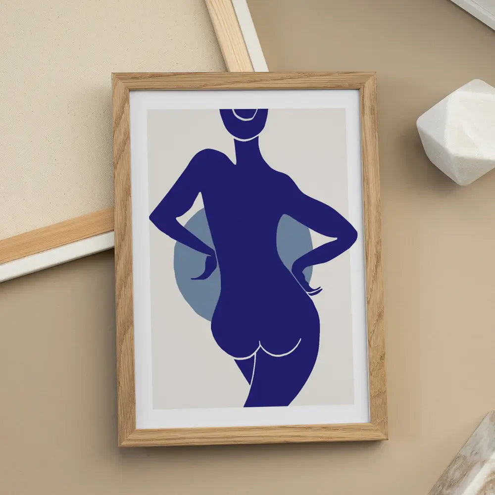 Femme Bleu Plakat