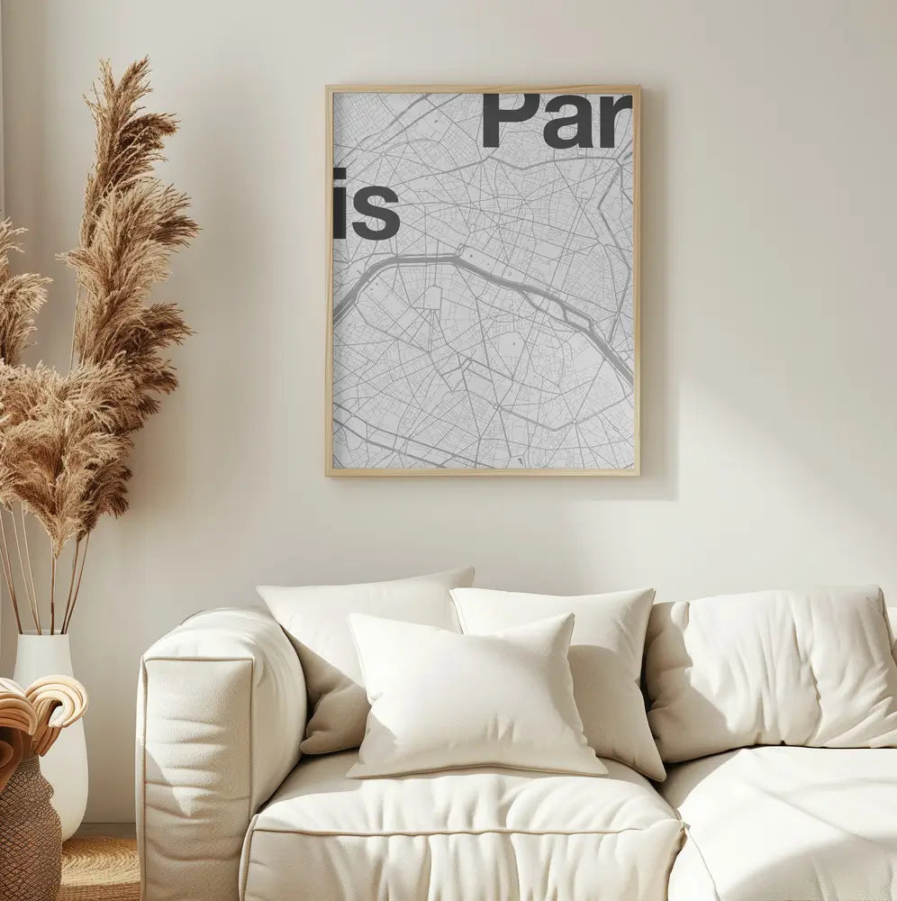 Paris City Map Plakat