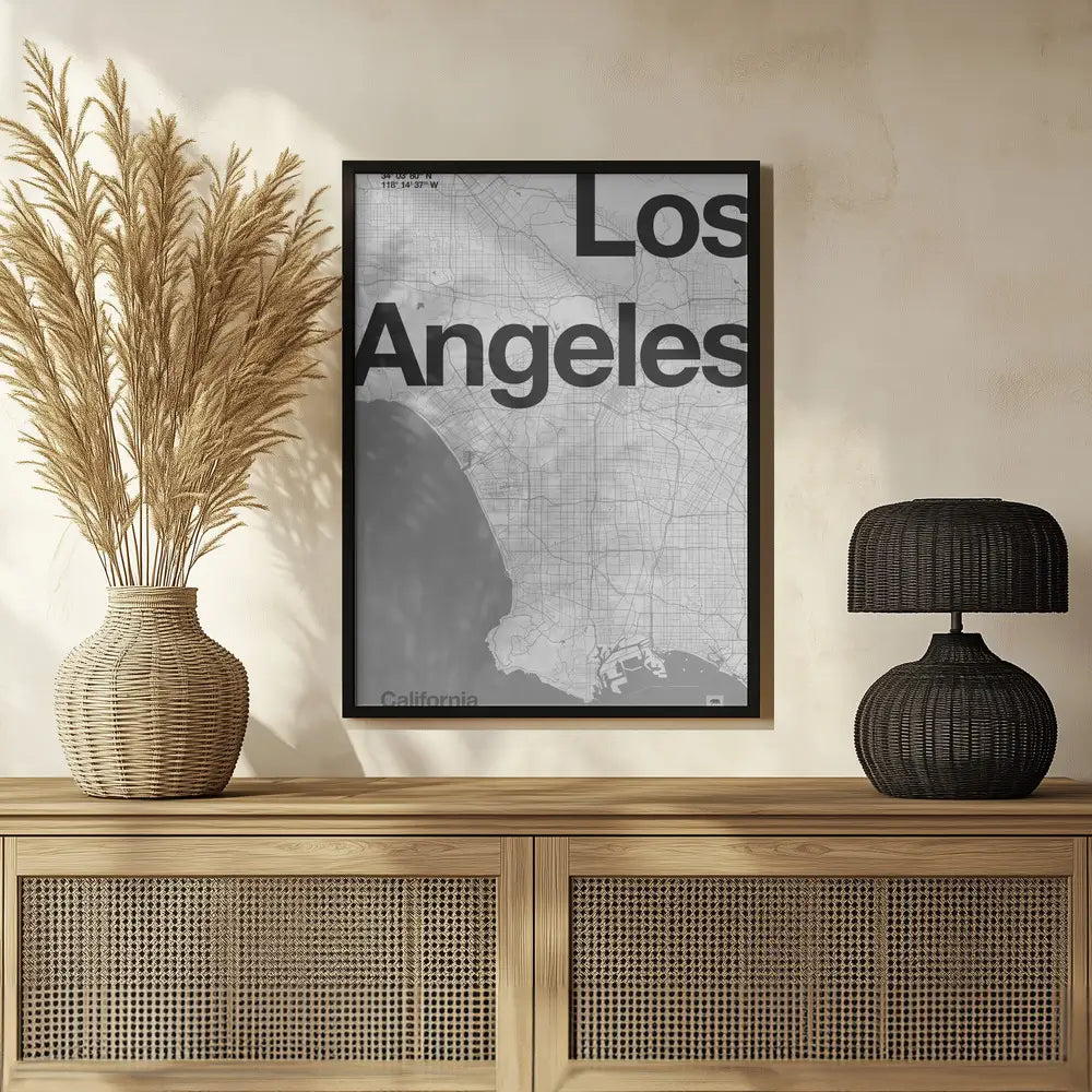 Los Angeles City Map Plakat