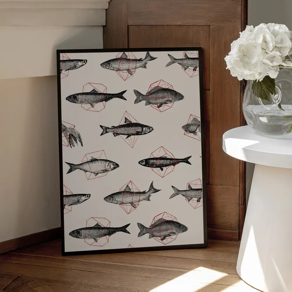 Fishes In Geometrics Nº4 Plakat