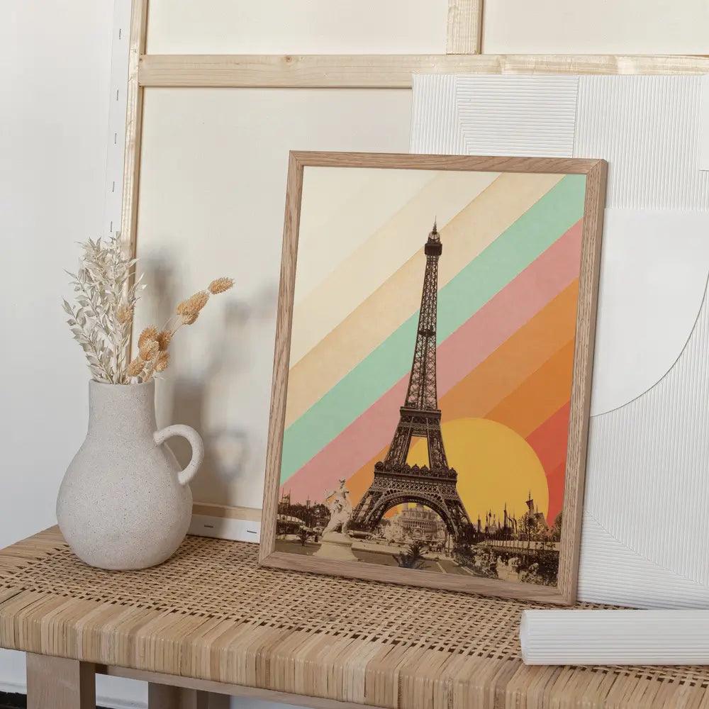 Eiffel Tower Rainbow Plakat