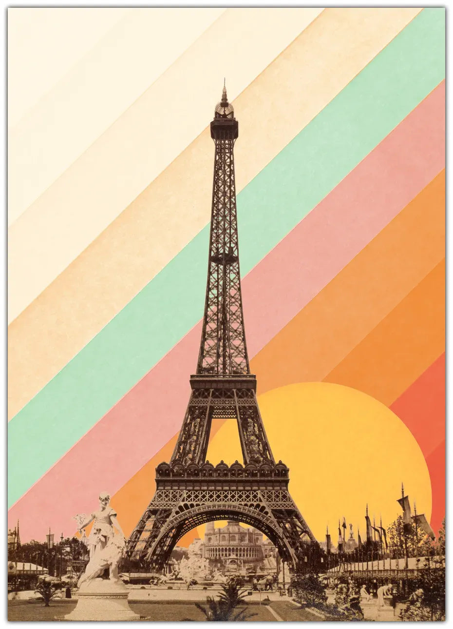 Eiffel Tower Rainbow Plakat
