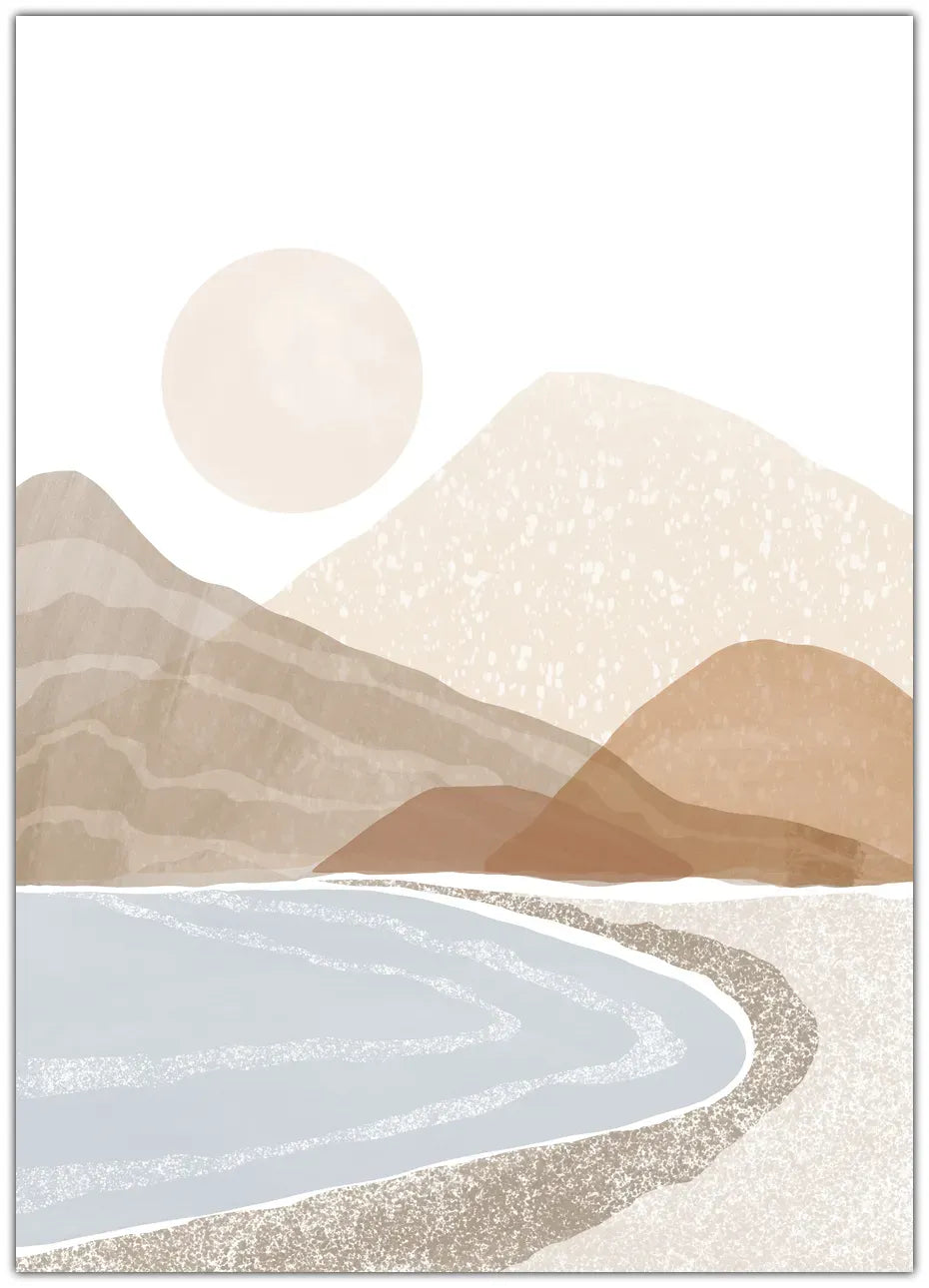 Beach Sunset Art Plakat