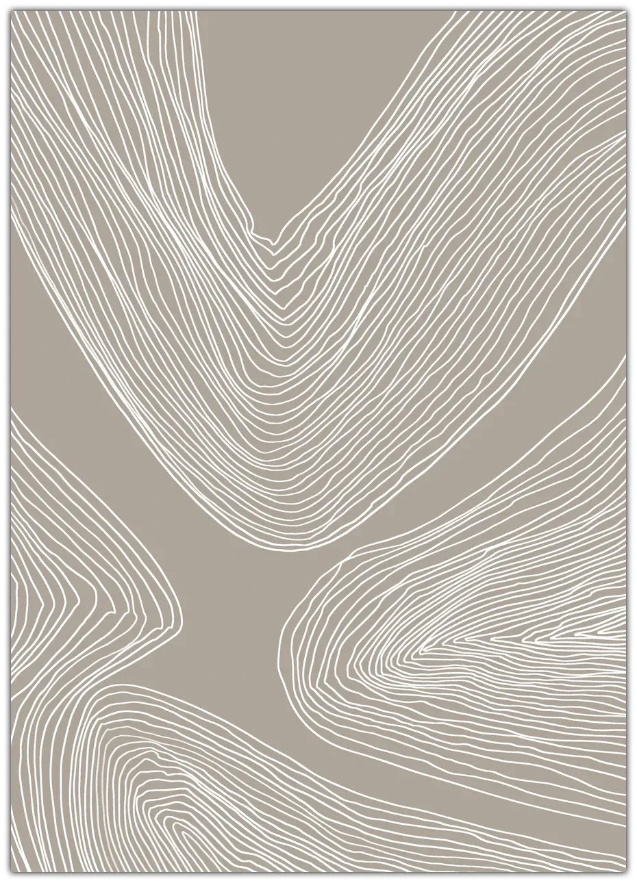 Flowing Contours Line Art Plakat