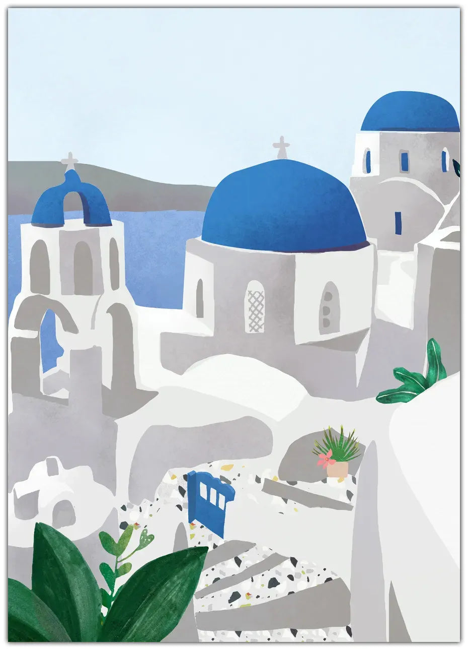 Santorini island Plakat
