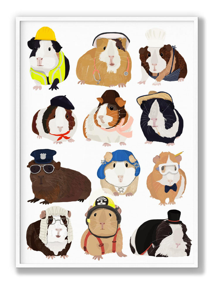 Guinea Pig Working Mr Poster