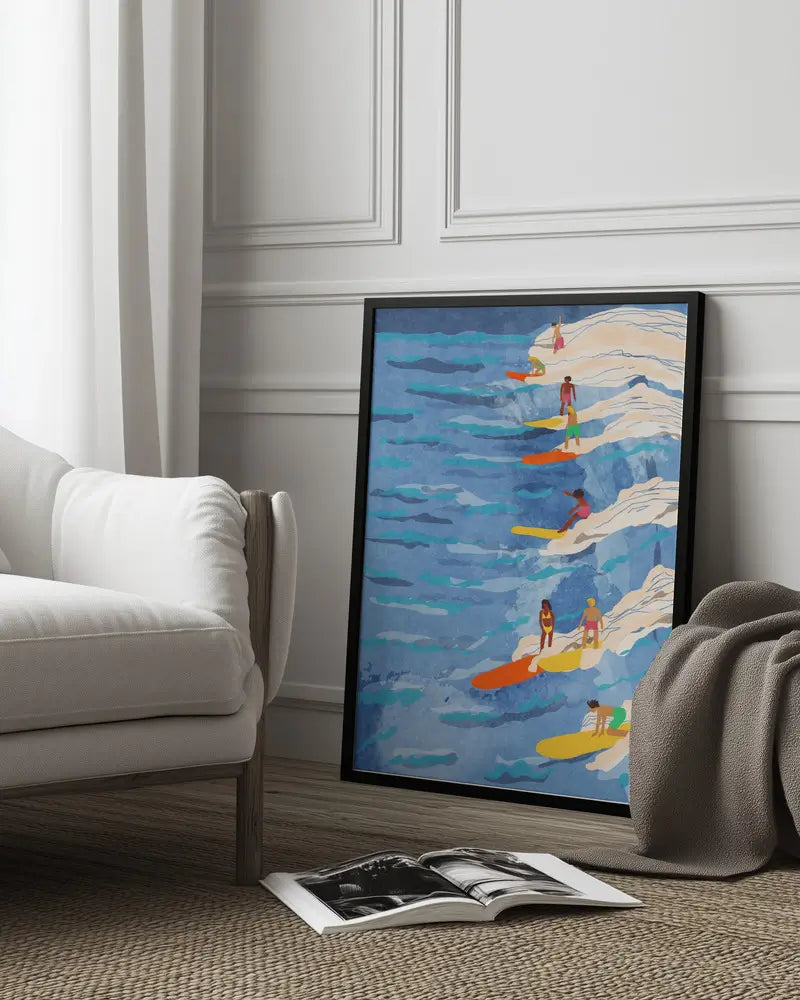 chilled surfing Plakat
