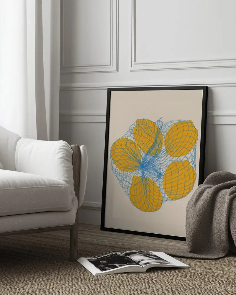 Five Lemons In a Net Bag Plakat