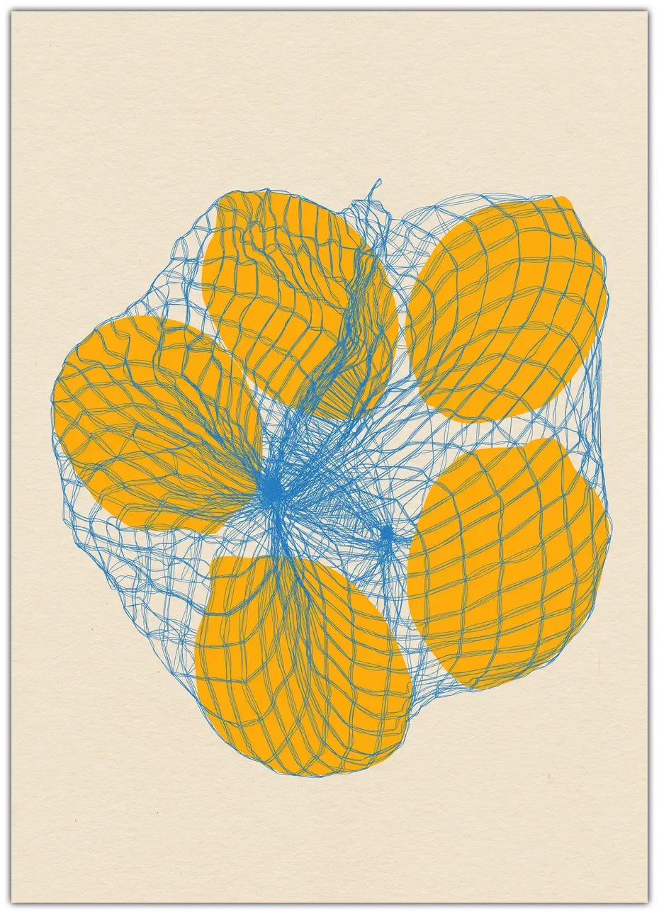 Five Lemons In a Net Bag Plakat