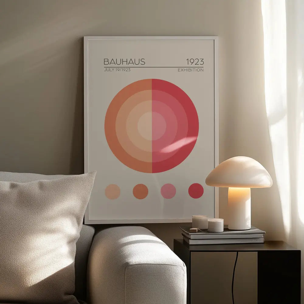 Bauhaus Pembe Daire Plakat