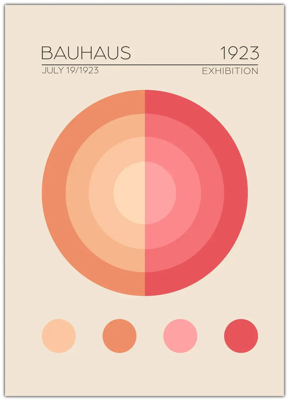 Bauhaus Pembe Daire Plakat