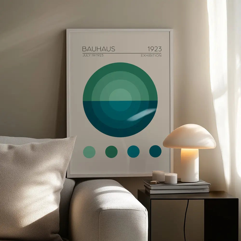 Bauhaus Mavi Daire Plakat