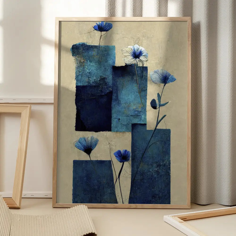 Blocks And Flowers Plakat