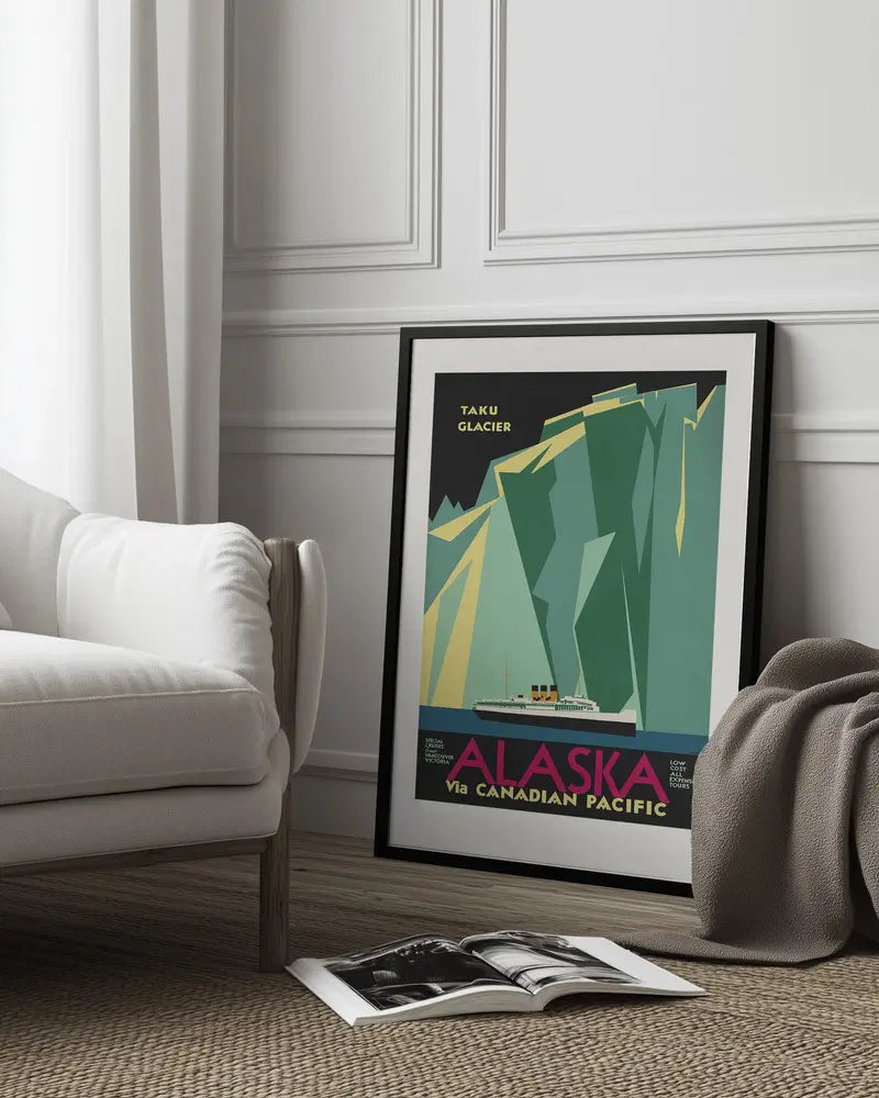 Alaska Via Canadian Pacific. Taku Glacier Plakat