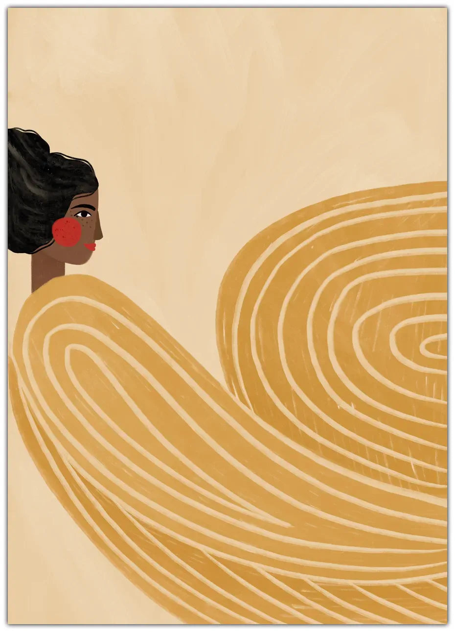 The Woman With the Yellow Stripes Plakat
