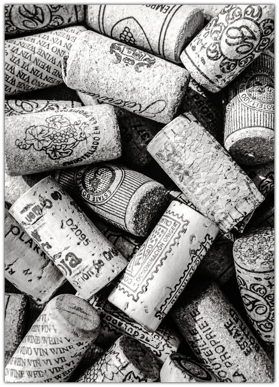 Wine Bw Plakat