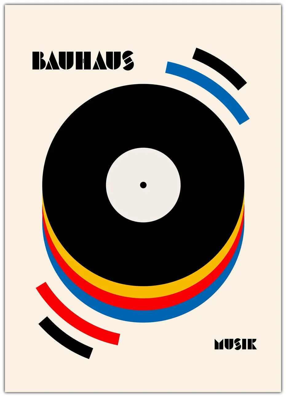 Bauhaus Musik Retro Illustration Plakat