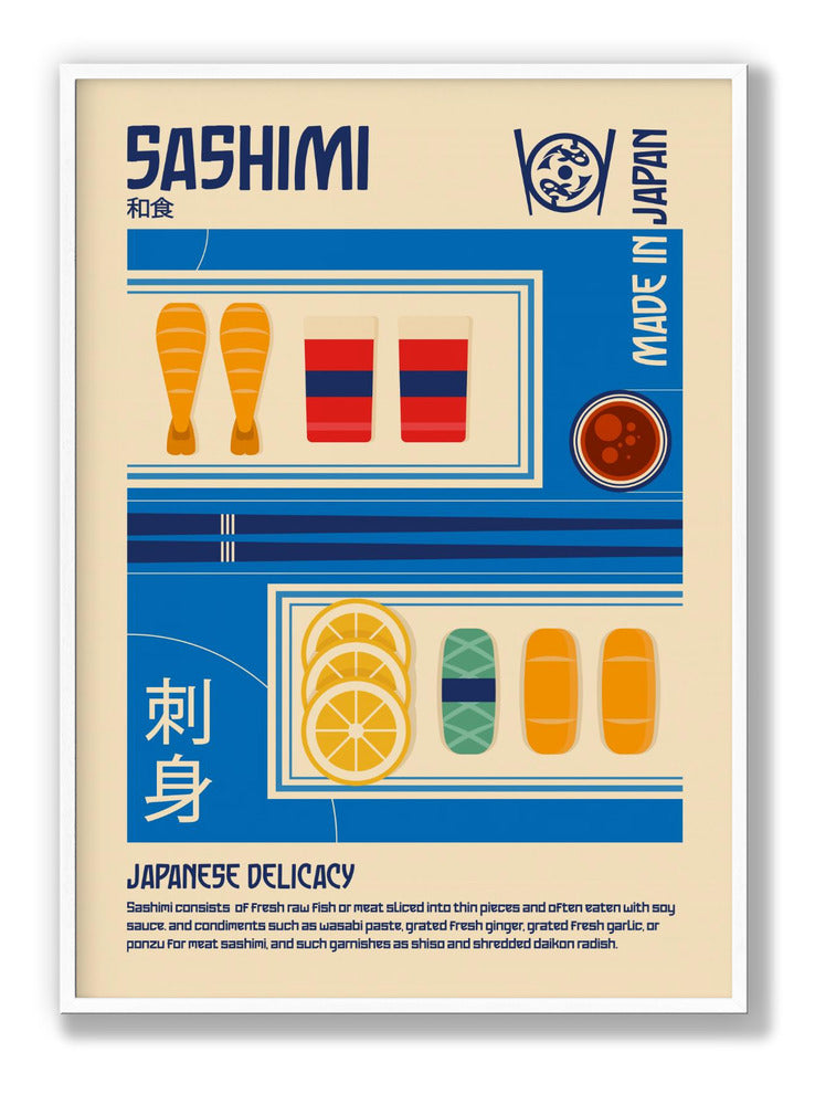 Sashimi, japanisches Essen, Poster