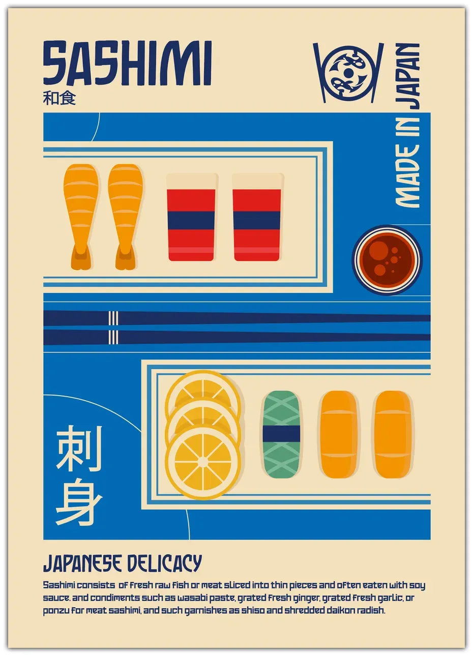 Sashimi Japanese Food Plakat
