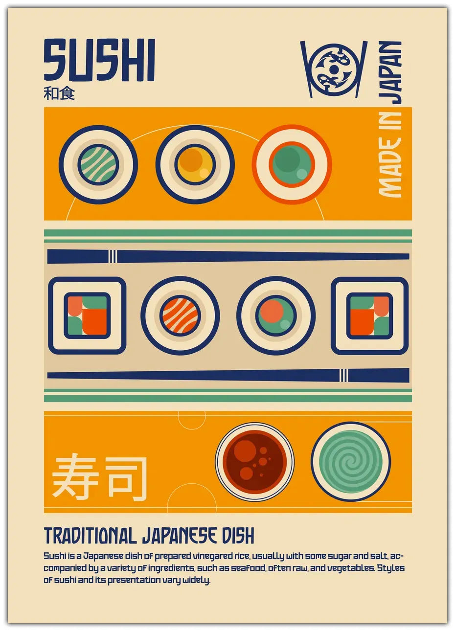 Sushi Japanese Food Print Plakat