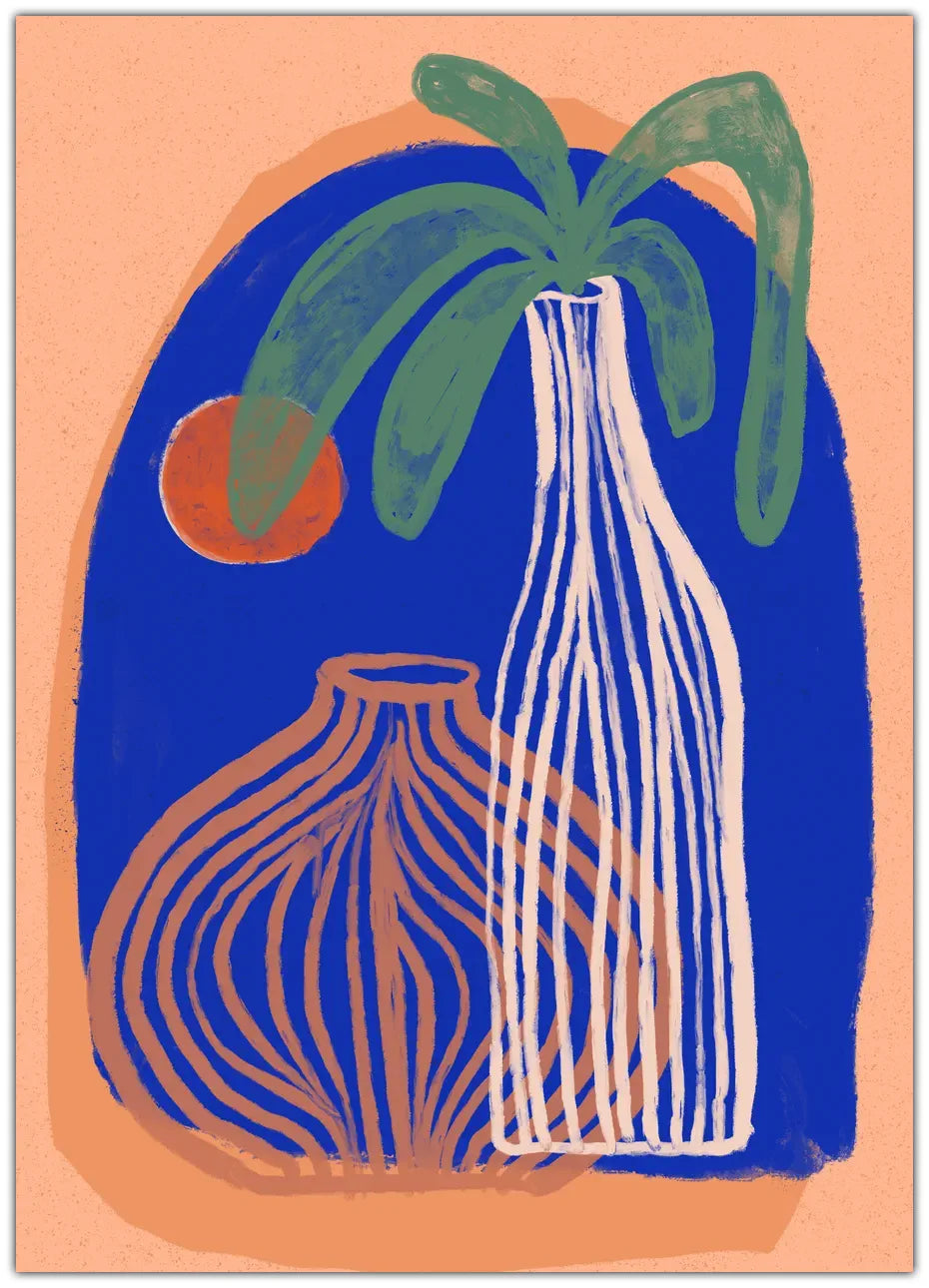 Sunset And Vases Plakat