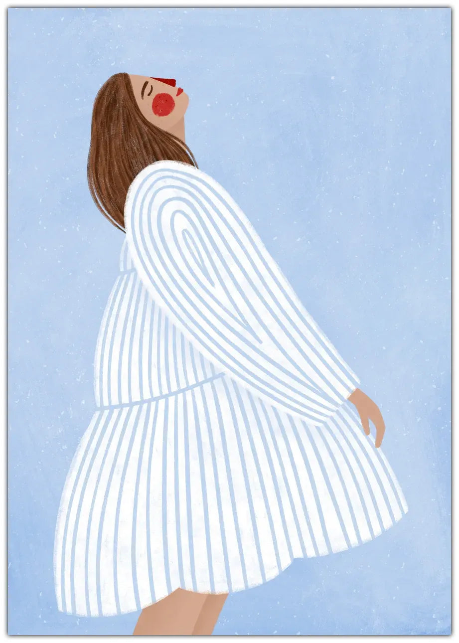 The Woman With the Blue Stripes Plakat