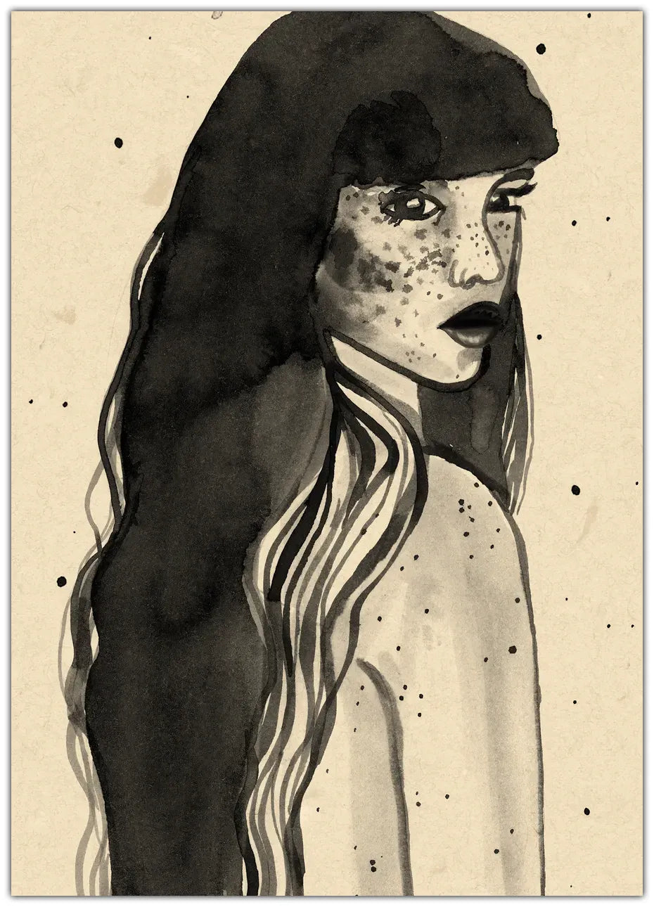 Long Hair Lady Plakat