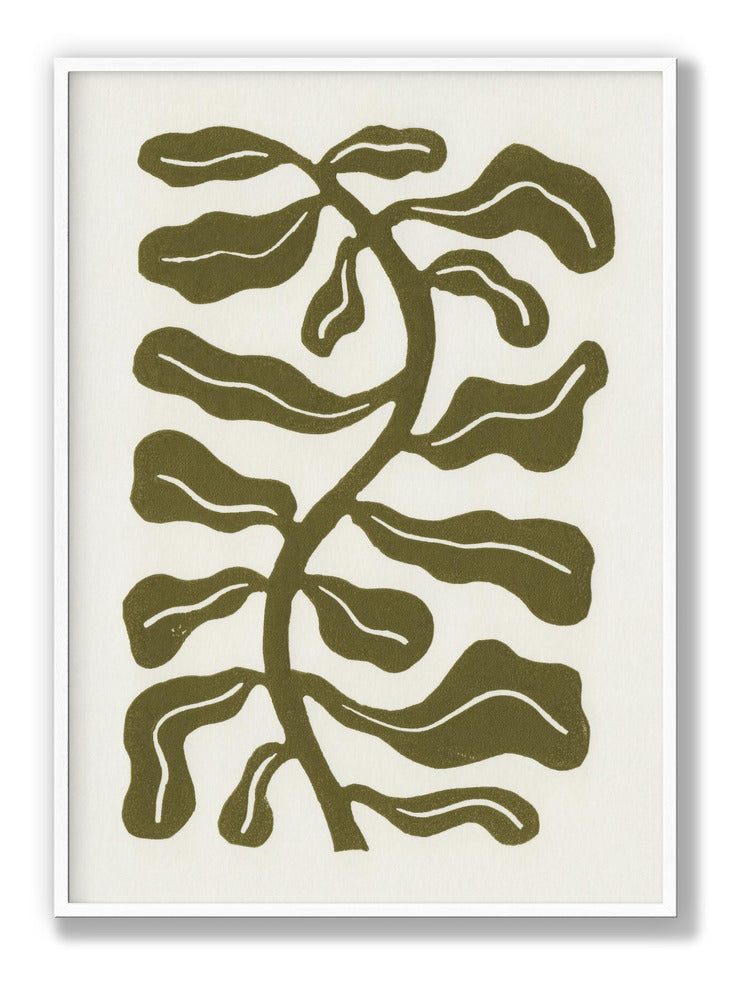 Wind Kissed Plant / Olive Green Plakat