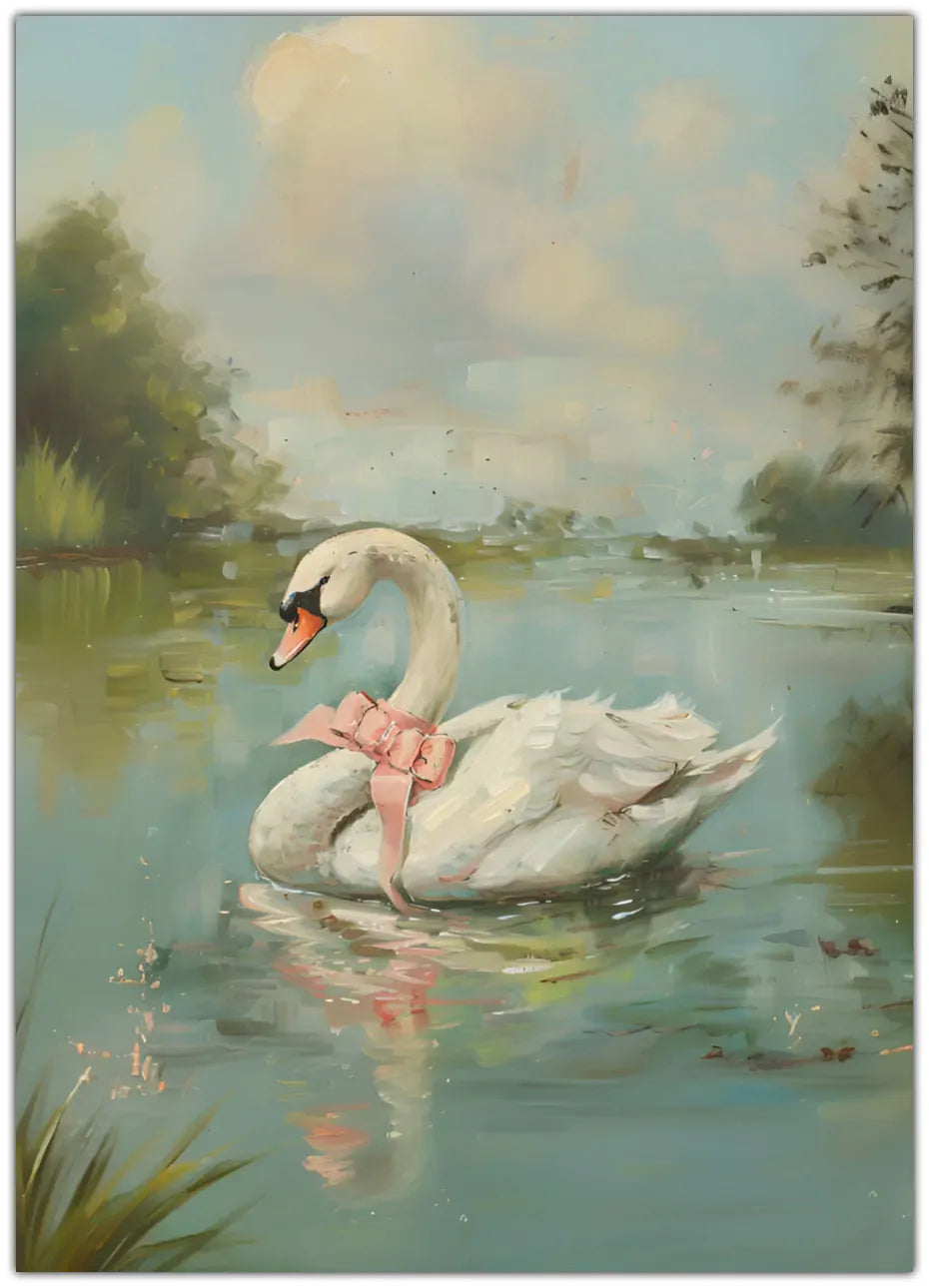 Vintage Swan Coquette Plakat