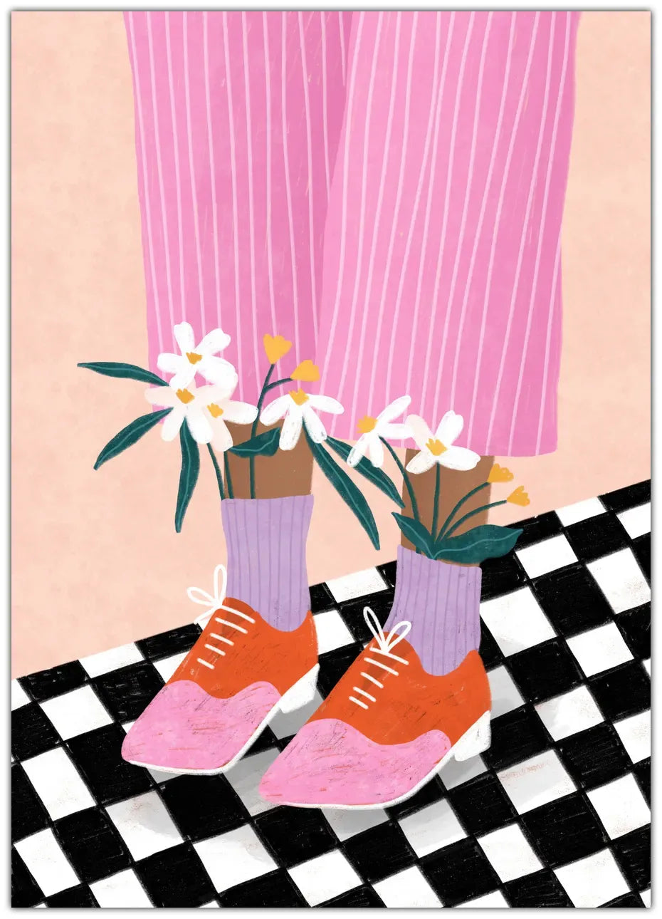Floral Socks Plakat