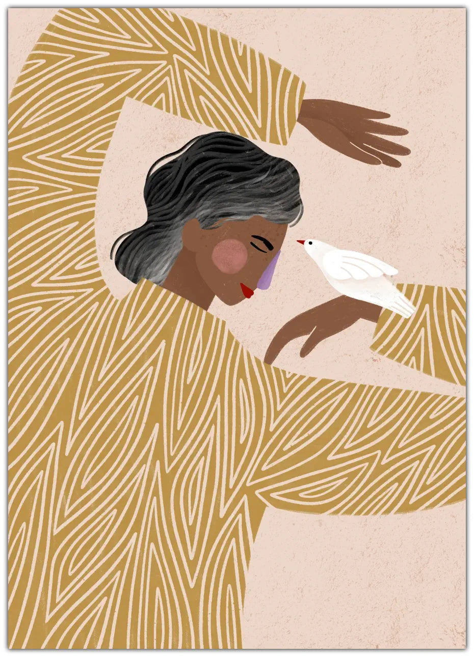 The Woman With The Bird Plakat