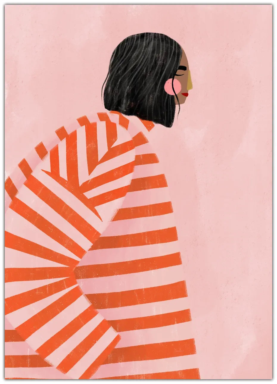 The Woman With the Orange Stripes Plakat
