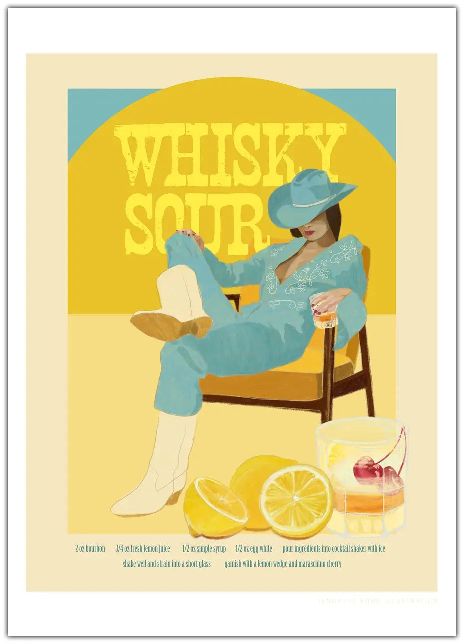 Jlr Cocktails Whiskysour Plakat