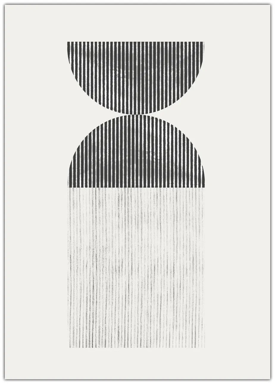 Retro Geometric Line Art Plakat