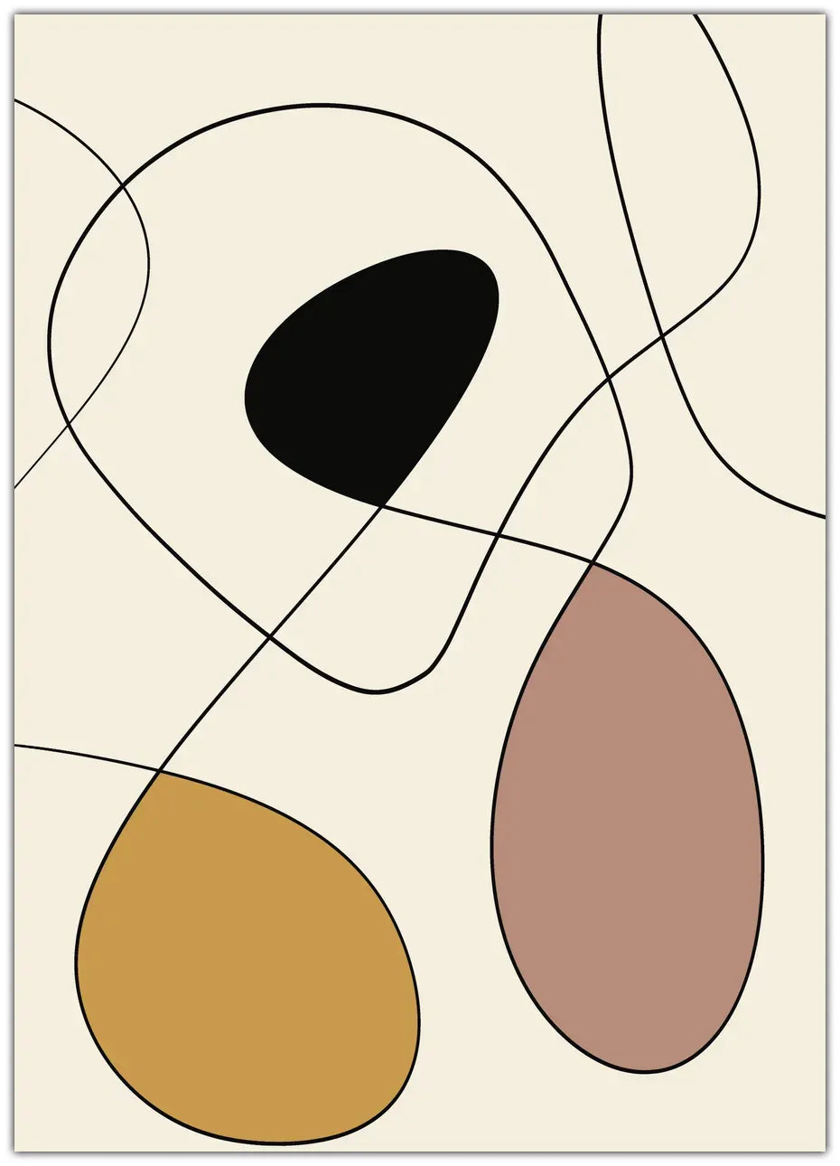 Minimal graceful line art abstract 19 Plakat