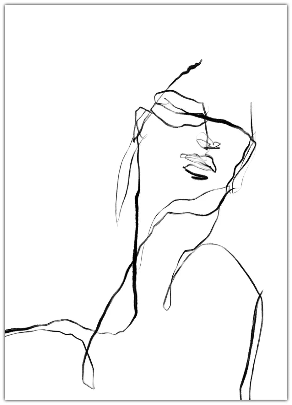 Portrait Sketch In Ink 02 Plakat