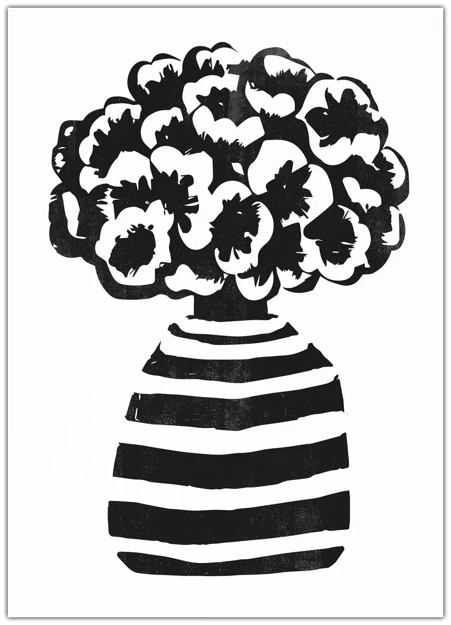 Vase Striped Plakat