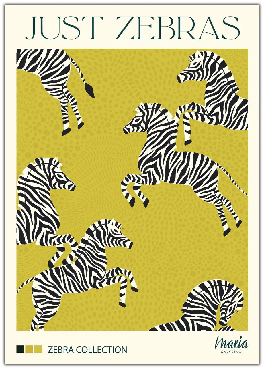 JUST ZEBRAS. Zebra Collection Plakat