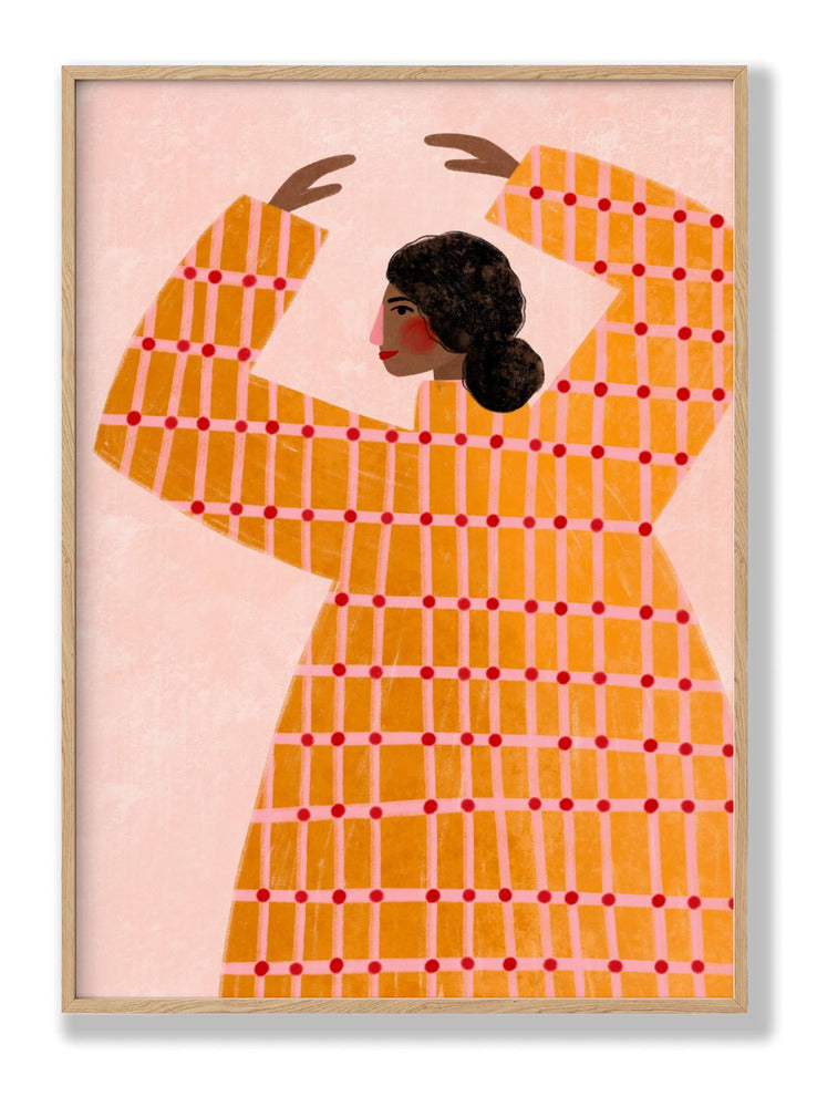 The Woman With the Checked Dress Plakat