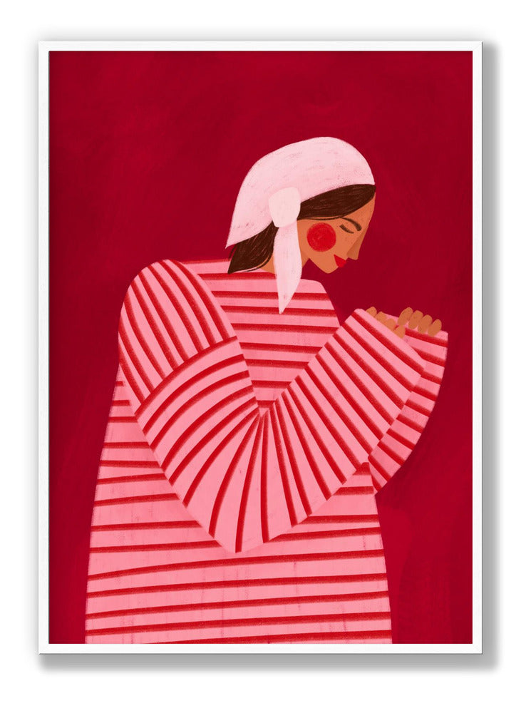 The Woman With the Red Stripes Plakat