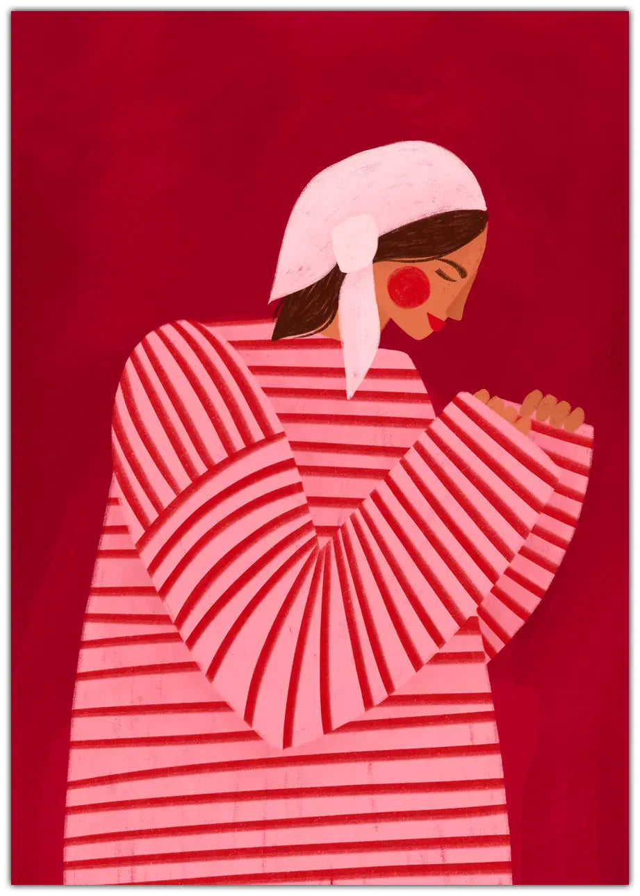 The Woman With the Red Stripes Plakat