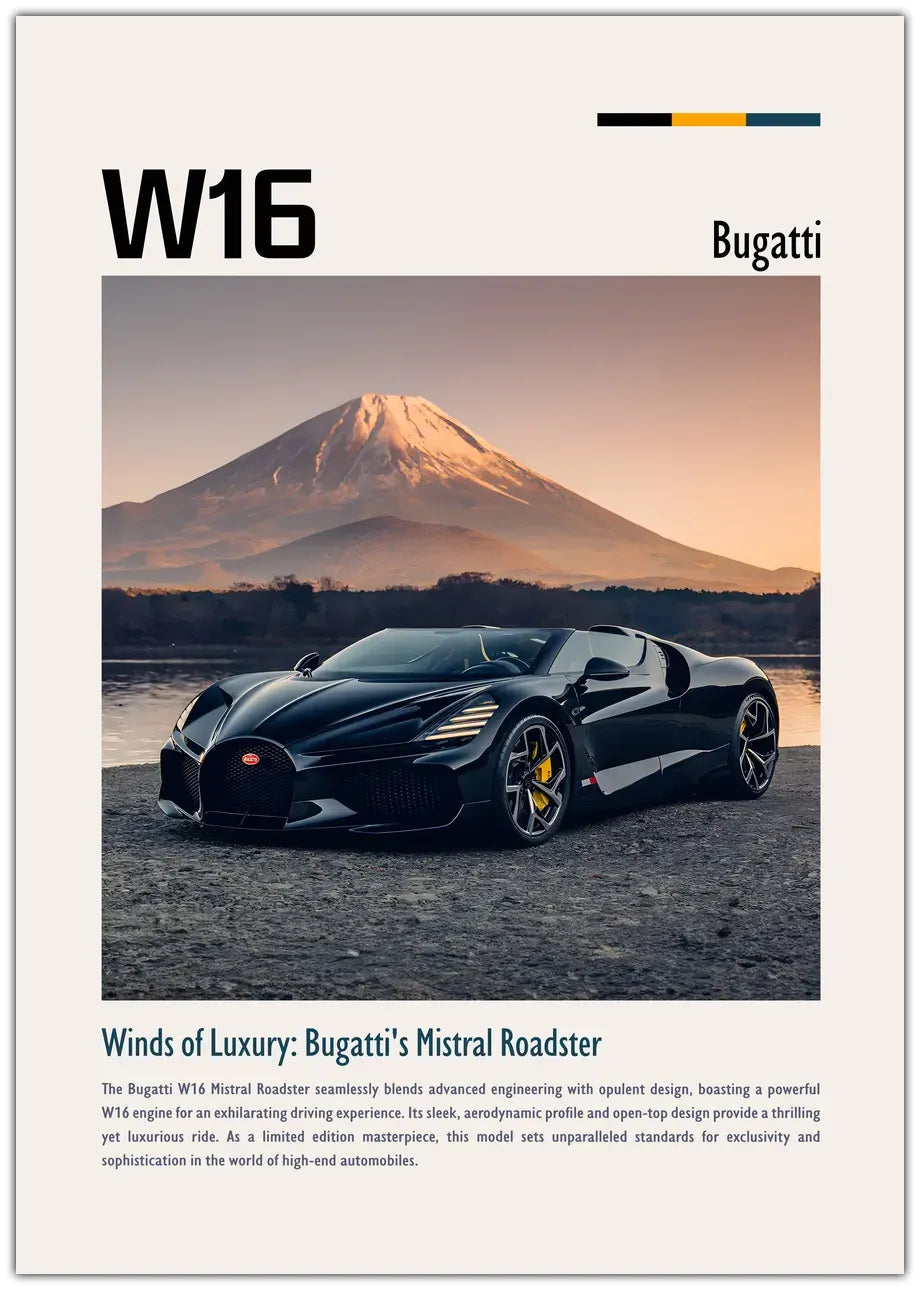 Bugatti Mistral Black Plakat