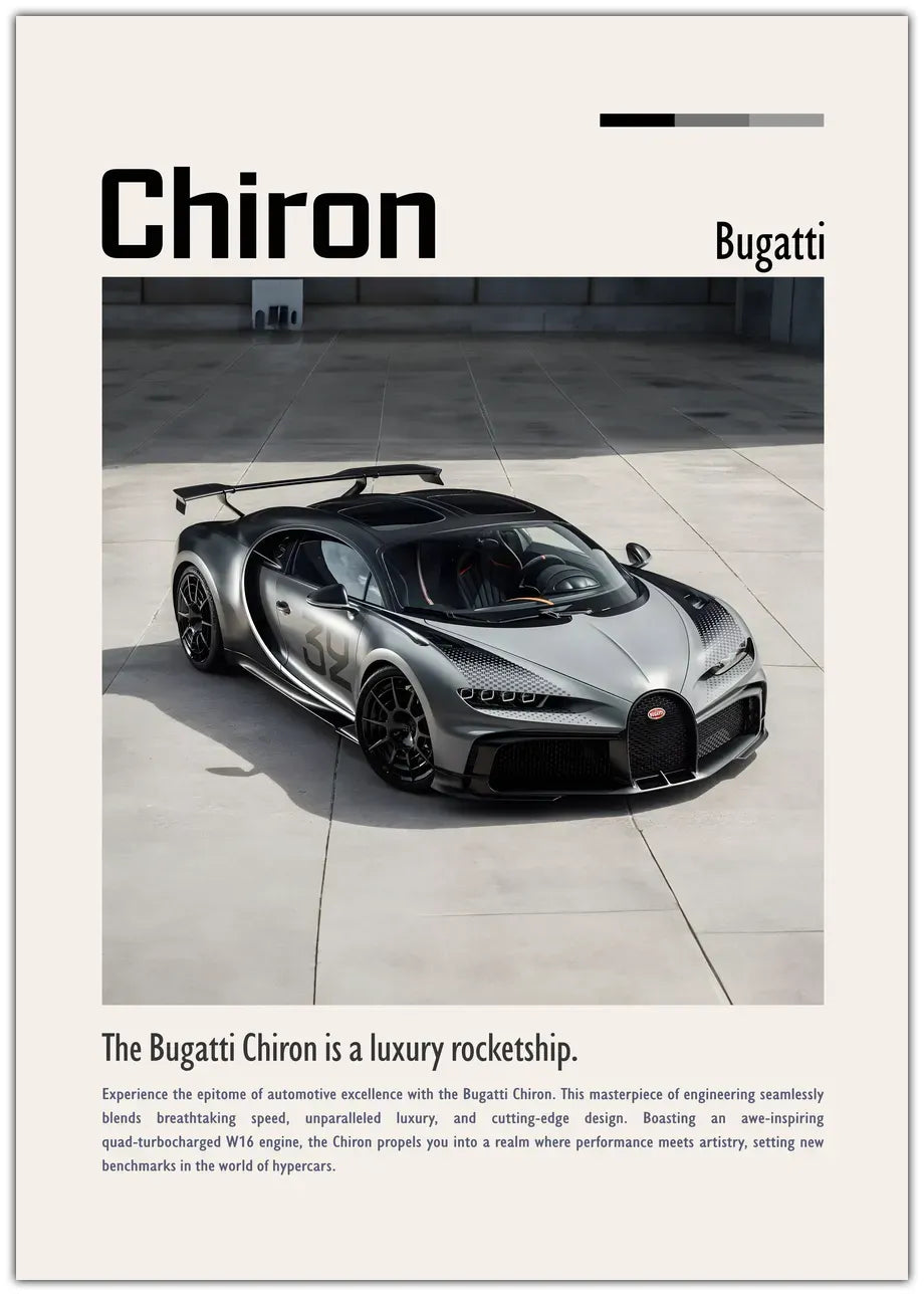 Bugatti Chiron 2 Plakat