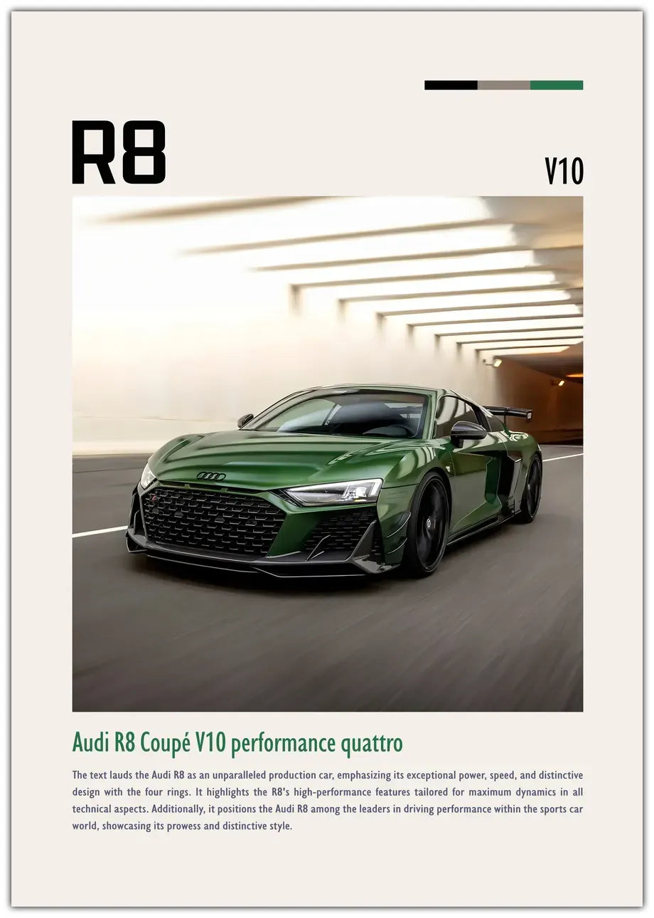 Audi R8 Plakat