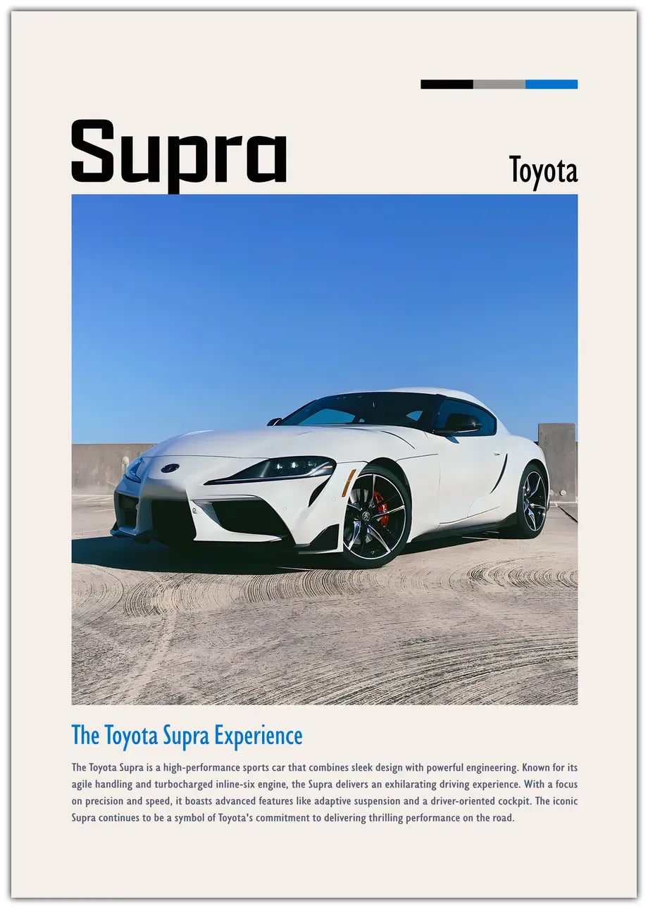 Toyota Supra Plakat
