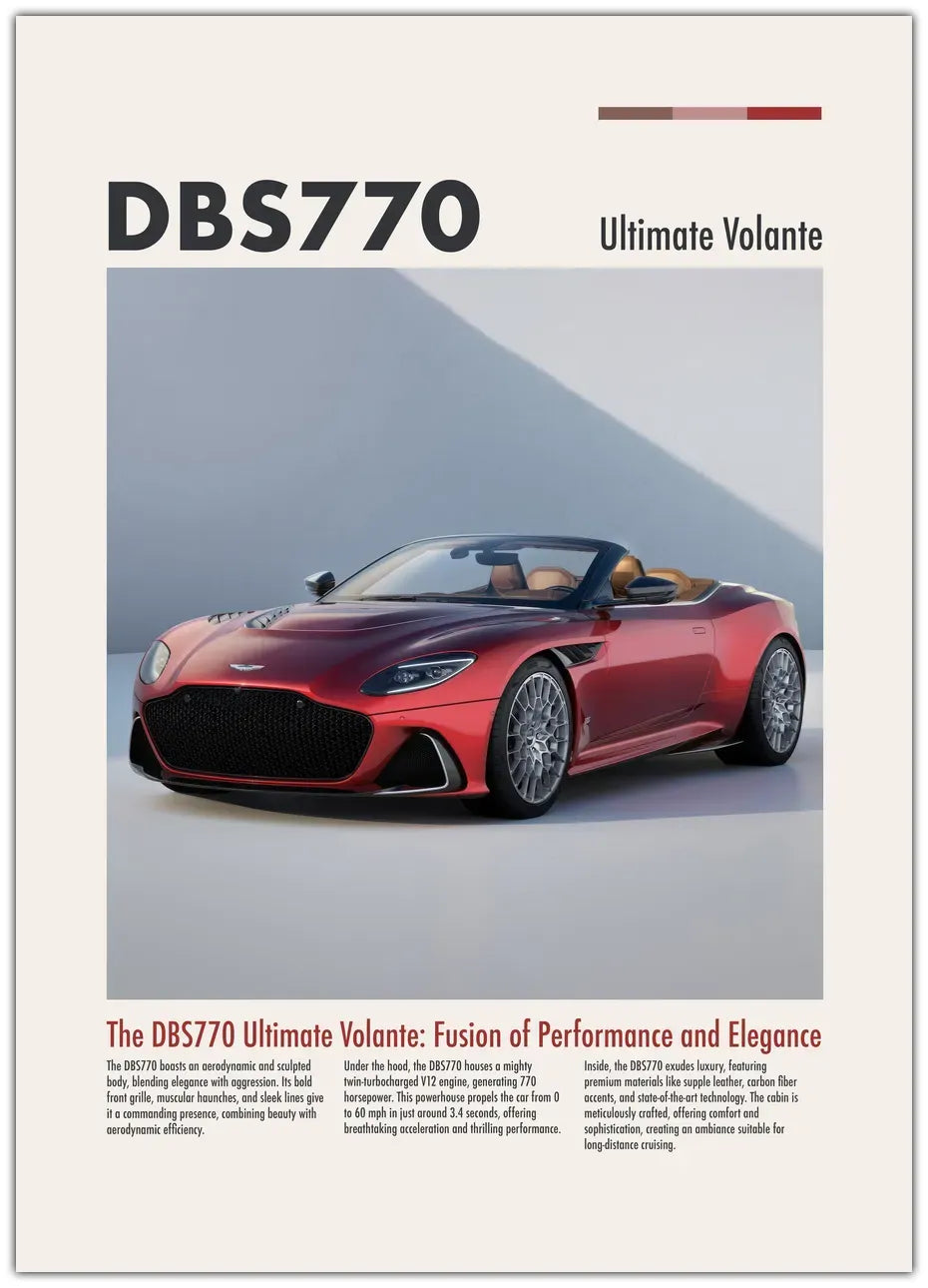 Aston Martin DBS770 Plakat