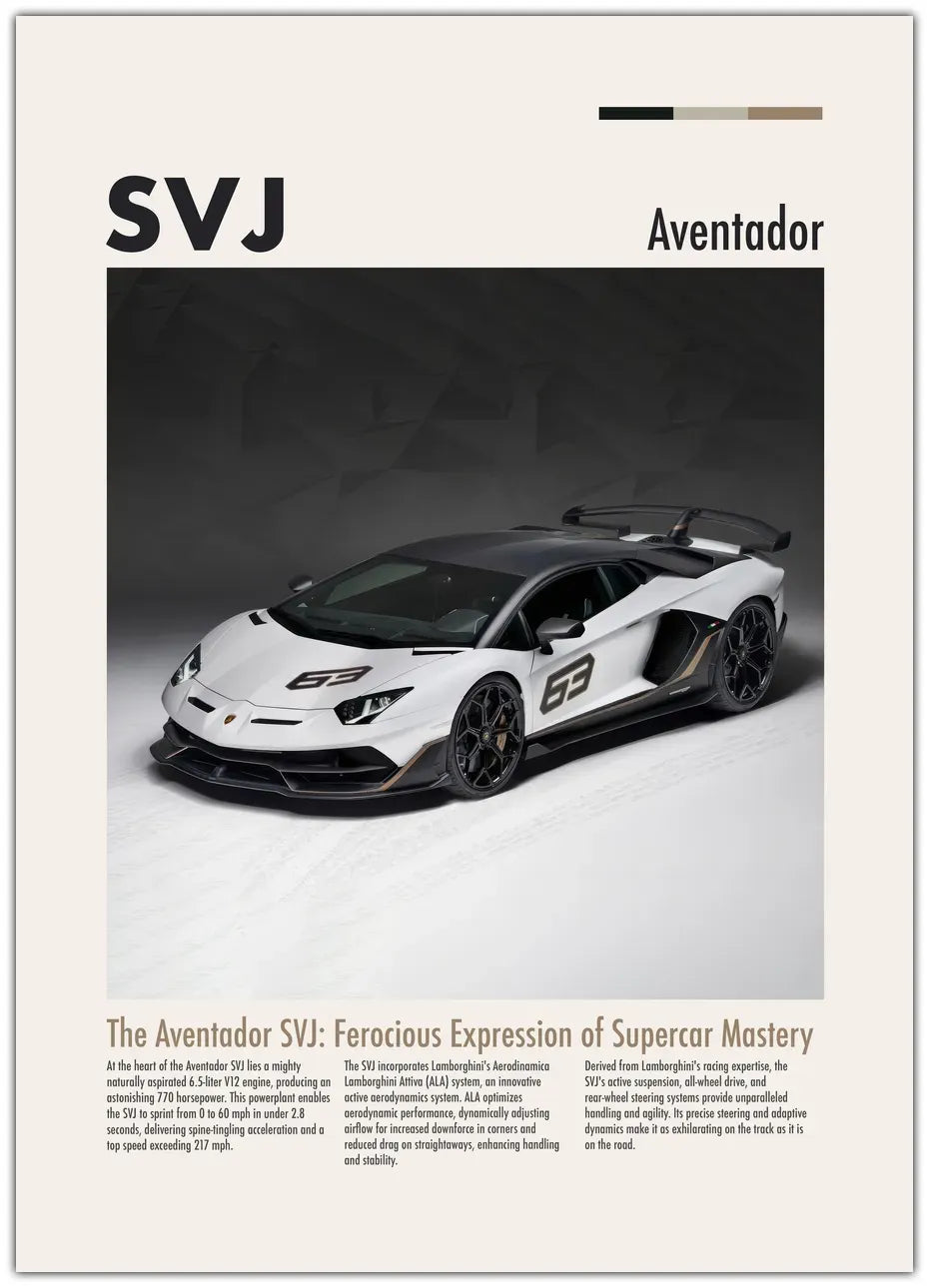 Aventador SVJ Plakat