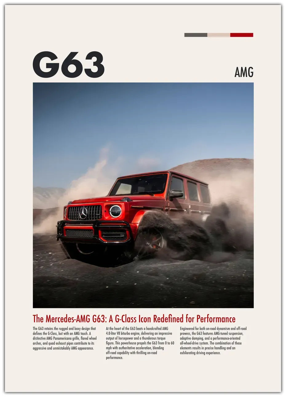 G63 AMG Plakat