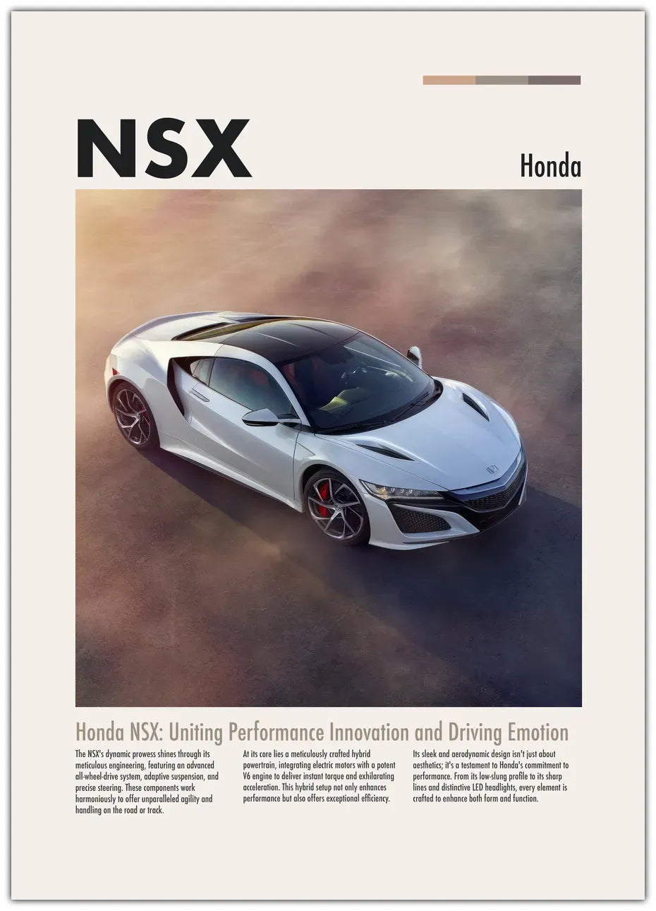 Honda NSX Plakat
