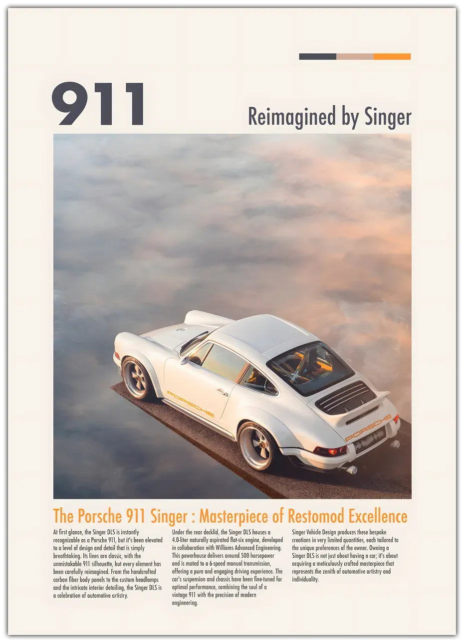 Porsche 911 x Singer Plakat